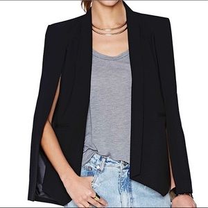 Nasty Gal Black Cape Blazer